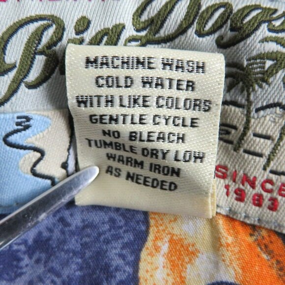 Big Dogs Beer  Hawaiian Aloha Shirt Size 4X It's 5 O'Clock Rayon Sunset Palm - Picture 9 of 10